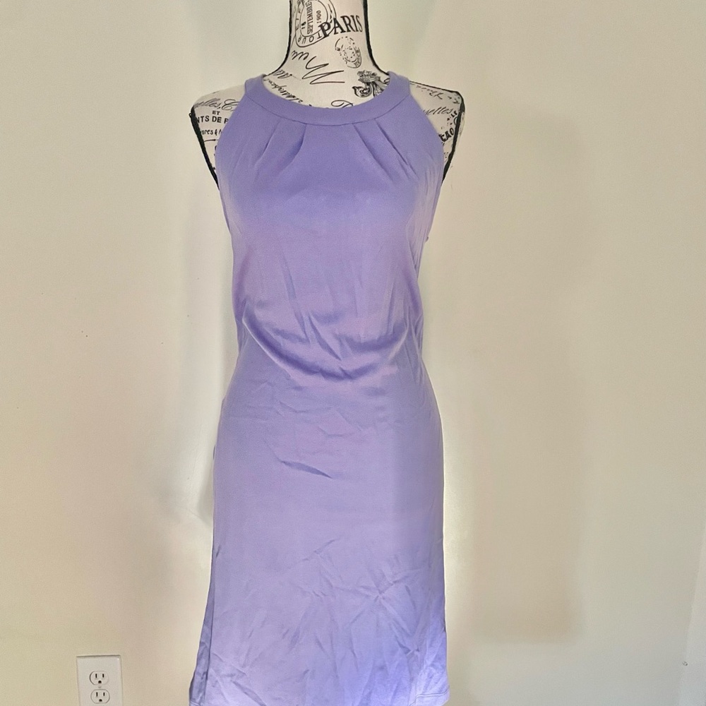 New York & Company Purple Midi Dress Womens Size M 100% Cotton